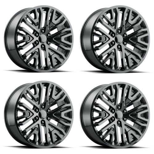 Set 4 Performance Replicas PR197 20x9 6x5.5 Gloss Black Wheels 20" 24mm Rims