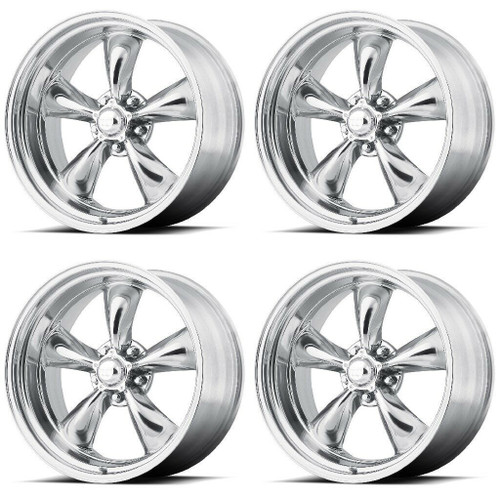Set 4 16" American Racing VN515 Torq Thrust II 16x8 5x4.75 Polished Wheels 8mm