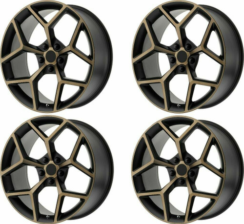 Set 4 Performance Replicas PR126 20x10 5x120 Black Bronze Wheels 20" 23mm Rims