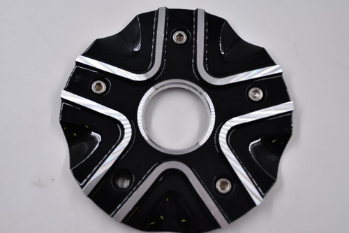 Milanni Wheels Gloss Black w/ Machined Accents Wheel Center Cap Hub Cap C458GBMF-CAP 7"