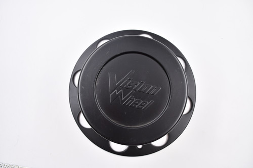 Vision Wheel Satin Black Wheel Center Cap Hub Cap C81D2R 9.75" 8 Lug, Tall