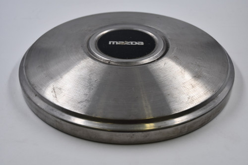 Mazda Machined Metal w/ Black & Silver Wheel Center Cap Hub Cap MAZDA-10.5 10.5" 1978-1984 Mazda Hub Cap