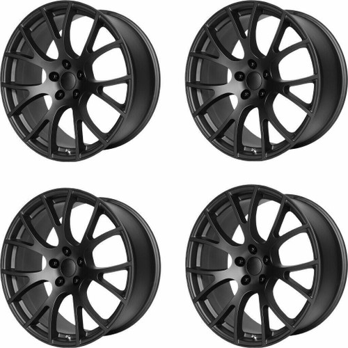 Set 4 Performance Replicas PR161 22x9.5 5x115 Matte Black Wheels 22" 18mm Rims