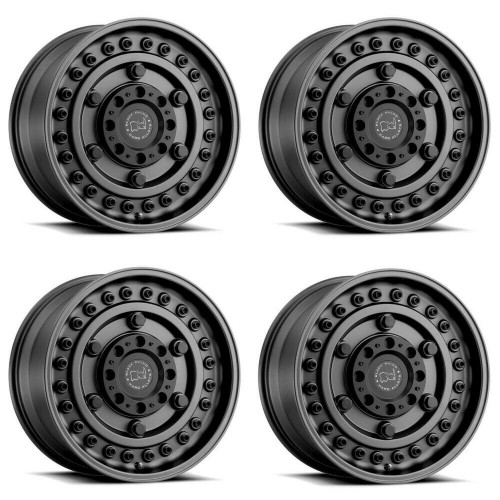 Set 4 Black Rhino Armory 16x8 5x160 Gun Black Wheels 16" 38mm For Ford Rims