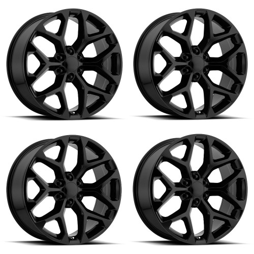 Set 4 Performance Replicas PR176 26x10 6x5.5 Matte Black Wheels 26" 24mm Rims