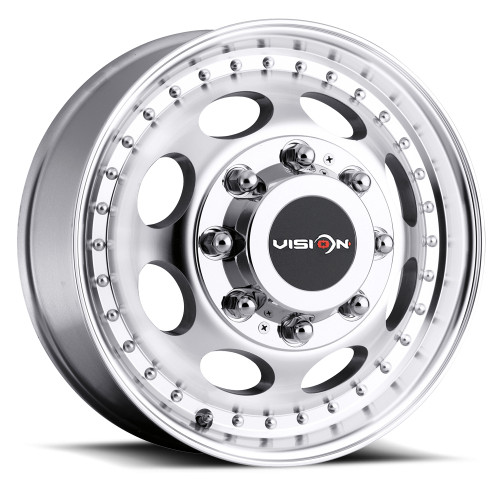 19.5" Vision HD 181Z Van Dually Machined Wheel 19.5x6.75 8x6.5 Rim 102mm
