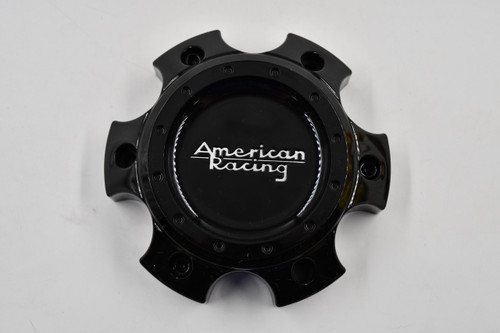 American Racing Gloss Black w/ Silver Logo Wheel Center Cap Hub Cap 1529S04 5.75" 6 Lug