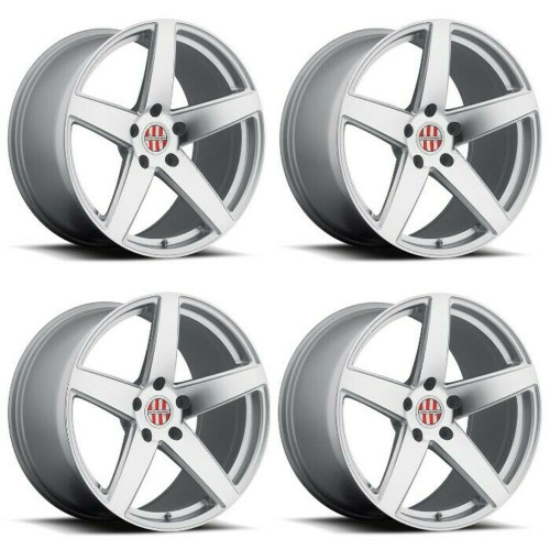 Set 4 Victor Equipment Baden 18x11 5x130 Silver W/ Mirror Face Wheels 18" 36mm