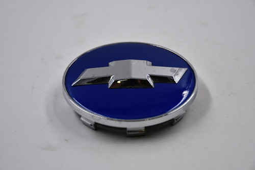 Replica Chrome w/ Blue & Chrome Logo Wheel Center Cap Hub Cap 141-NEW-CAP(CHEV) 3.5" Replica Fits Chevrolet