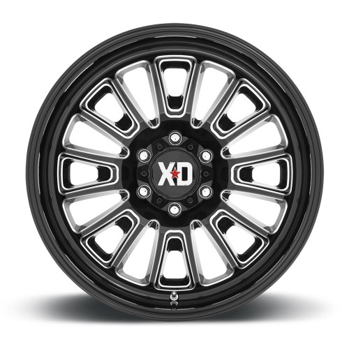 Set 4 20" XD XD864 Rover 20x9 Gloss Black Milled 5x5 Wheels 18mm Rims
