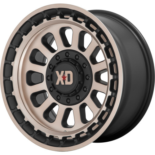 Set 4 XD XD856 Omega 17x9 5x5 5x5.5 Satin Black With Bronze Tint Wheels 17"