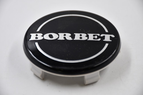 Borbet Gloss Black w/ Chrome Logo Wheel Center Cap Hub Cap B68(BOR) 2.75"