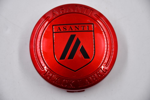 Asanti Black Lable Gloss Red w/ Black Logo Wheel Center Cap Hub Cap T157K74-S6 3" G-Red 2-15/16"OD for ABL-39 Mogul