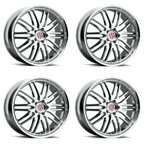 Set 4 Victor Equipment Lemans 19x11 5x130 Chrome Wheels 19" 52mm Rims