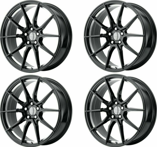 Set 4 Performance Replicas PR193 20x9 5x4.5 Gloss Black Machined Wheels 20" 30mm