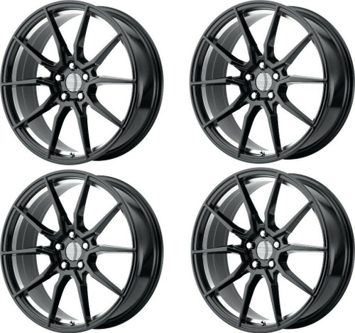 Set 4 Performance Replicas PR193 20x10 5x4.5 Black Red Machined Wheels 20" 40mm