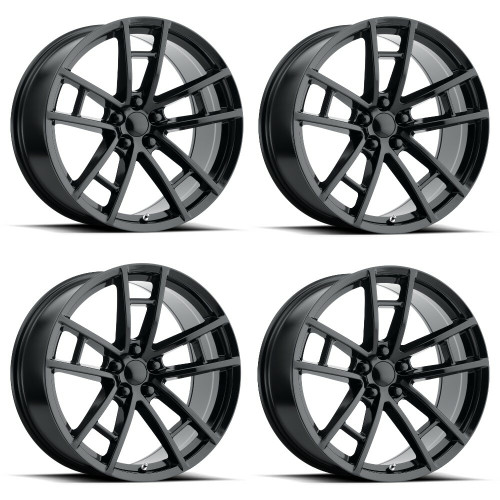 Set 4 Performance Replicas PR195 20x9 5x115 Gloss Black Wheels 20" 20mm Rims