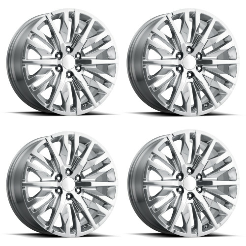 Set 4 Performance Replicas PR198 22x9 6x5.5 Polished Wheels 22" 28mm Rims