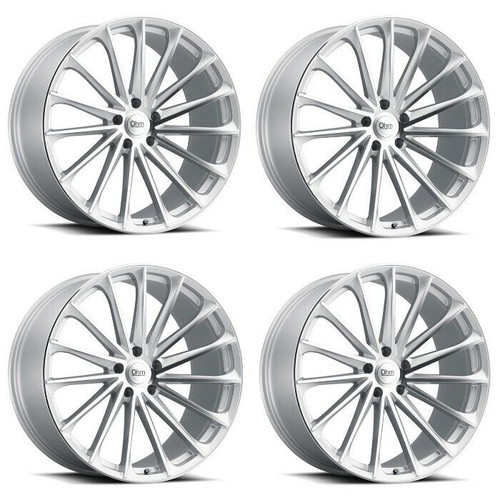 Set 4 OHM Proton 20x10 5x120 Silver W/ Mirror Face Wheels 20" 35mm Rims