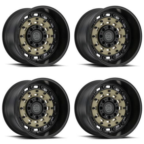 Set 4 20" Black Rhino Arsenal 20x12 8x180 -44mm Wheels Sand On Black Lifted Rims