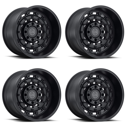 Set 4 20" Black Rhino Arsenal 20x12 8x180 Textured Matte Black Wheels -44mm Rims