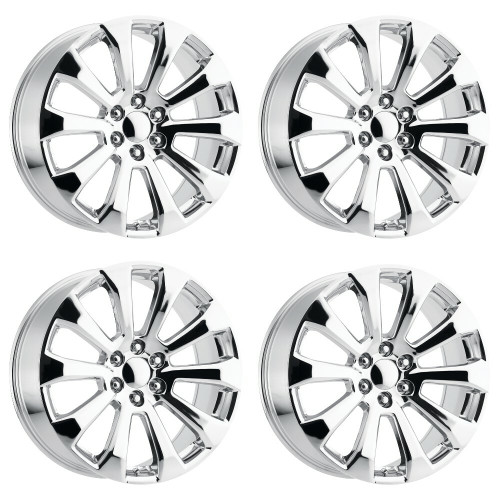 Set 4 Performance Replicas PR204 22x9 6x5.5 Chrome Wheels 22" 28mm Rims