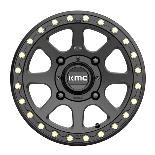 KMC Powersports Ks234 Addict 2 Beadlock 15x6 4x156 Satin Black Wheel 15" 38mm