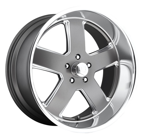 22" US Mag U118 Hustler 22x11 5x5.0 Matte Gunmetal Wheel 22" 18mm For Chevy GMC