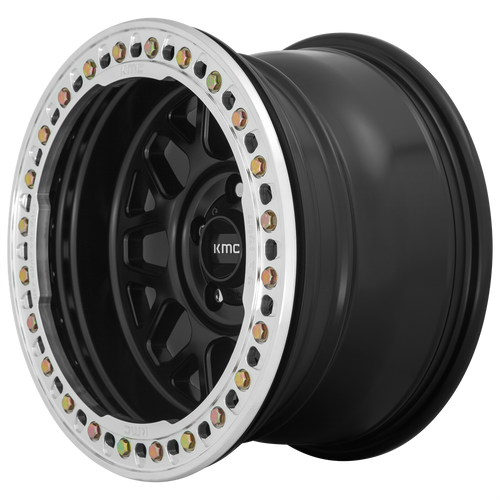 20" KMC KM235 Grenade Crawl Beadlock 20x10 6x5.5 Satin Black Wheel -48mm Rim