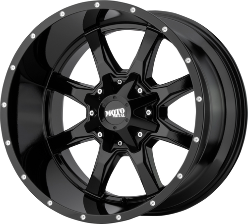 16" Moto Metal MO970 Gloss Black With Milled Lip Wheel 6X135/5.5 0mm Rim