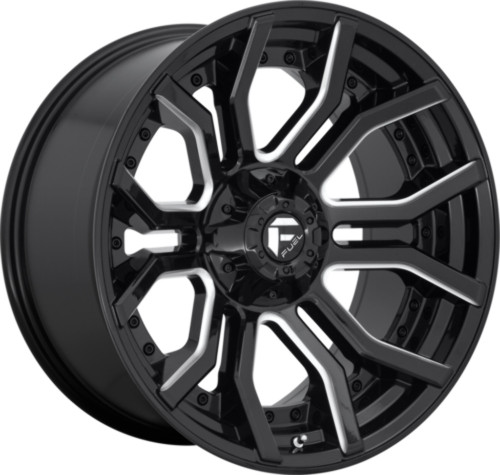 Fuel 1PC D711 Rage 20x10 8x6.5 Gloss Black Milled Wheel 20" -18mm Rim