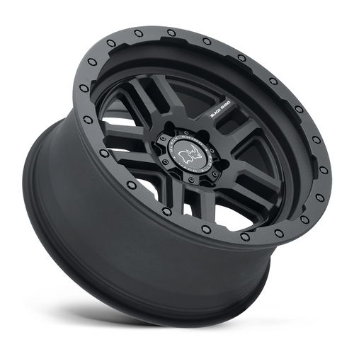 17" Black Rhino Barstow 17x9.5 Textured Matte Black 6x5.5 Wheel -18mm Rim