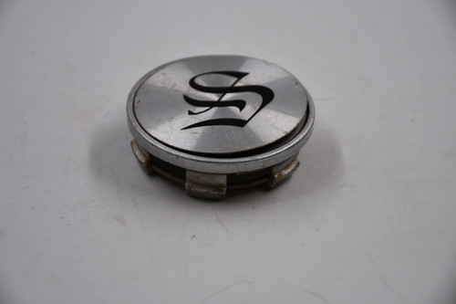 Street Summit Wheels Silver w/ Bruched Aluminium & Black Inset Wheel Center Cap Hub Cap 1244K60-S1 2.375" Snap In