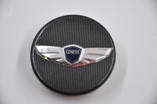 Hyundai Carbon Fiber w/ Chrome Logo Wheel Center Cap Hub Cap 52960-B1000 2.25" GENESIS G80 G90 OEM