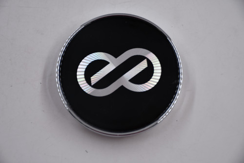 Enkei Chrome w/ Black & Chrome Logo Wheel Center Cap Hub Cap PCL48(U) 2.5" Snap In