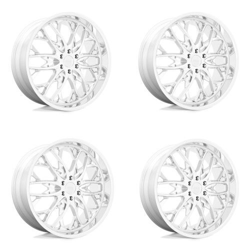 Set 4 DUB S262 OG 22x9.5 6x5.5 Chrome Wheels 22" 25mm For Nissan Truck Rims