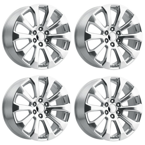 Set 4 22" Performance Replicas PR204 22x9 6x5.5 Polished Clear Coat Wheels 28mm