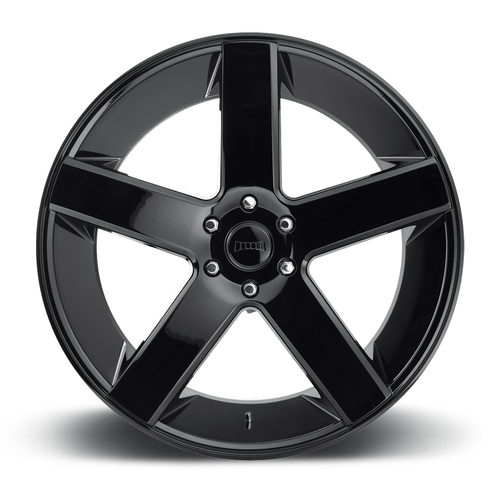 Set 4 22" DUB S216 Baller 22x9.5 5x5 Gloss Black 11mm For Jeep Chevy GMC Wheels