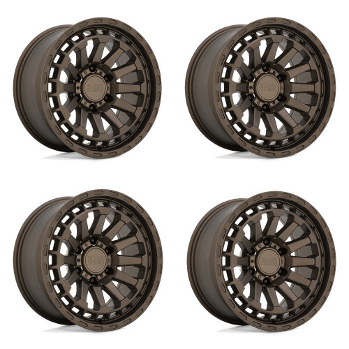 Set 4 Black Rhino Raid 20x9.5 6x135 Matte Bronze Wheels 20" -18mm Lifted Rims