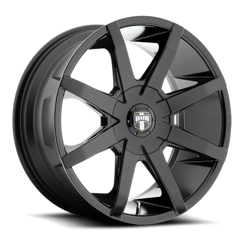 20" DUB 1PC S110 Push 20x8.5 6x115 6x120 Gloss Black Wheel 42mm For Chevy GMC