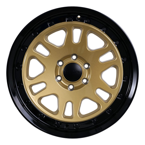Tremor 105 Shaker 17x8.5 8x6.5 0mm Gloss Gold Gloss Black Lip Wheel 105-785810GB