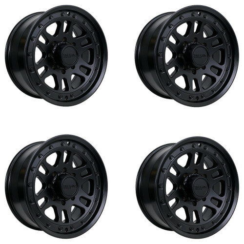Set of 4 Tremor 105 Shaker 17x8.5 8x170 0mm Satin Black Offroad For Ford Wheels