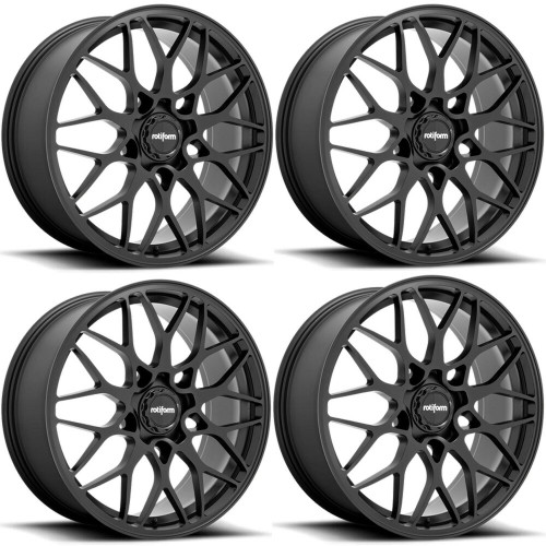 Set 4 Rotiform R190 19x10 5x120 Matte Black Wheels 19" 35mm Rims