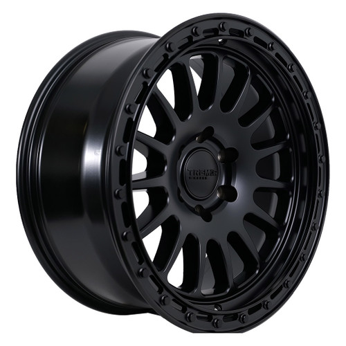 Set of 4 Tremor 104 Aftershock 17x8.5 8x6.5 0mm Satin Black Offroad Truck Wheels