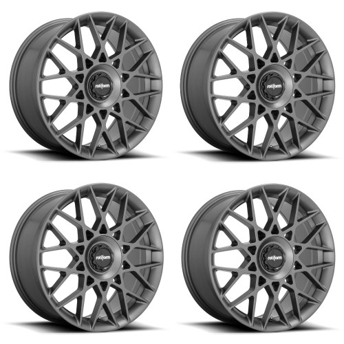 Set 4 19" Rotiform R166 BLQ-C 19x8.5 5x112 5x120 Anthracite Wheels 35mm Rims