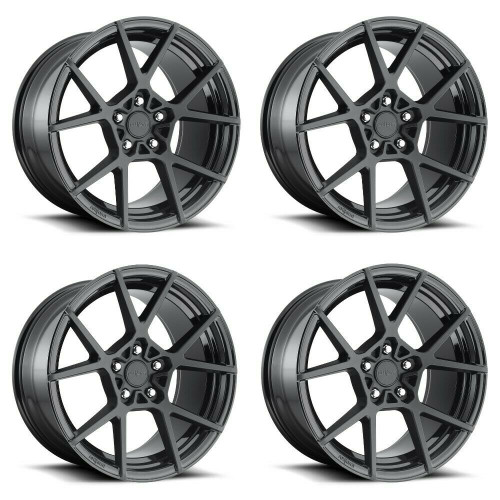 Set 4 19" Rotiform 1PC R139 Kps 19x8.5 Matte Black 5x112 Wheels 35mm Rims