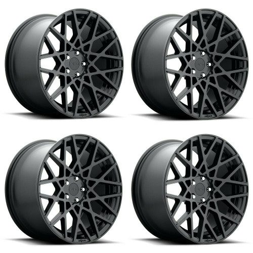 Set 4 19" Rotiform R112 BLQ 19x8.5 Matte Black 5x112 Wheels 45mm Rims 5 Lug