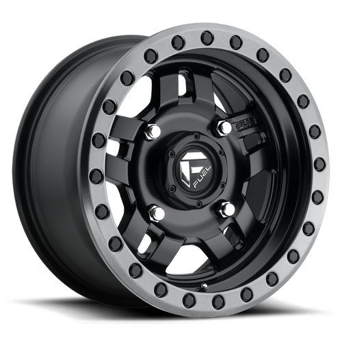 Set 4 Fuel UTV D917 Anza Beadlock 14x7 4x156 Matte Black Wheels 14" 13mm Rims