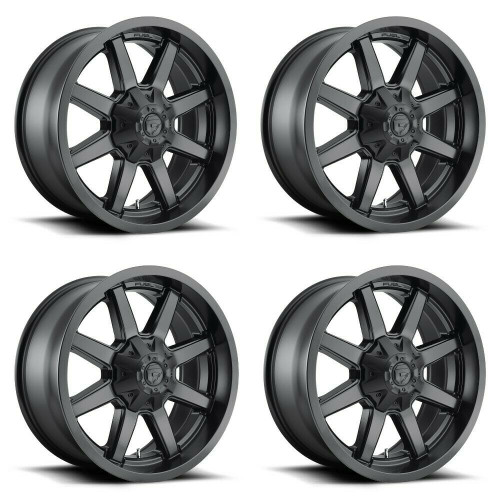 Set 4 Fuel D436 Maverick 20x10 6x135 6x5.5 Satin Black Wheels 20" -24mm Rims