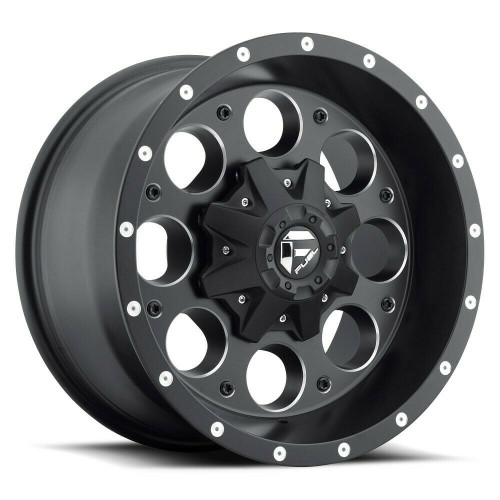 Set 4 Fuel D525 Revolver 16x8 6x5.5 Matte Black Milled Wheels 16" 1mm Rims